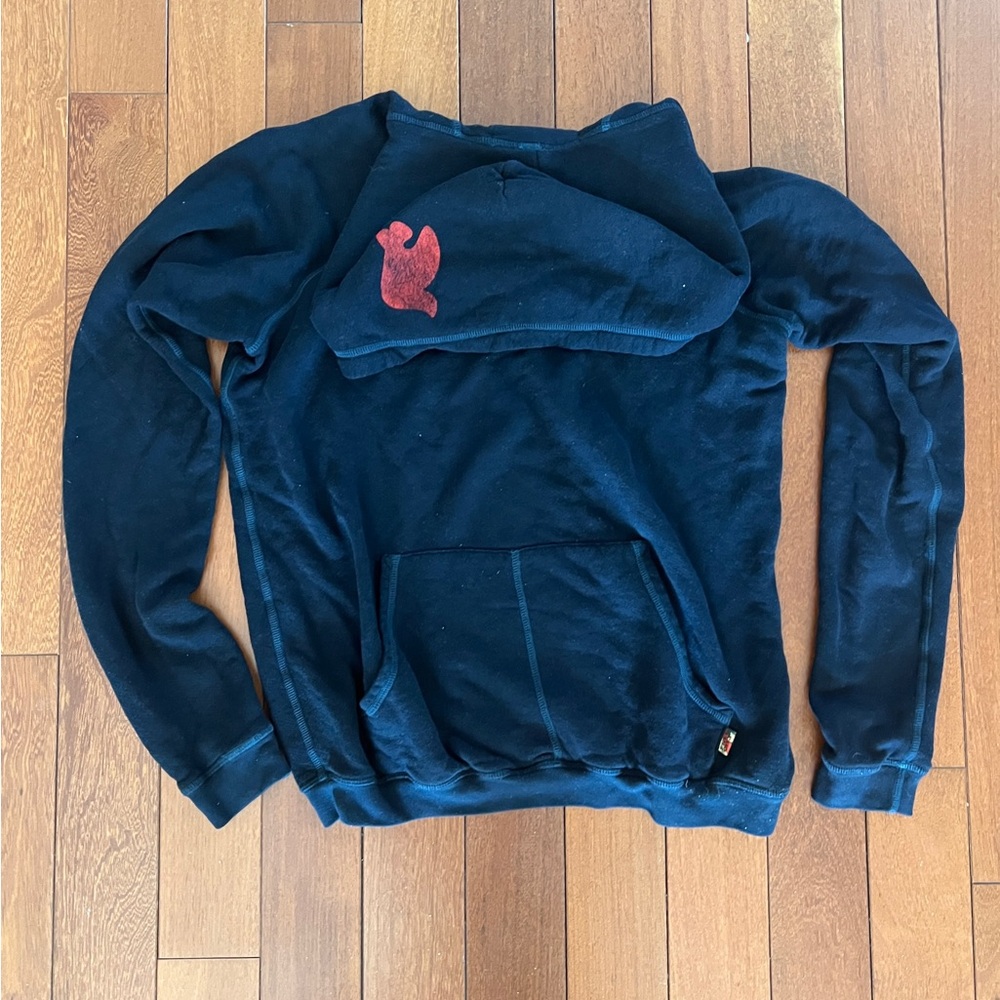 Women’s FreeCity Superfluff Lux hoodie in indigo navy blue size 2